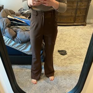 Rumored wide leg brown pants